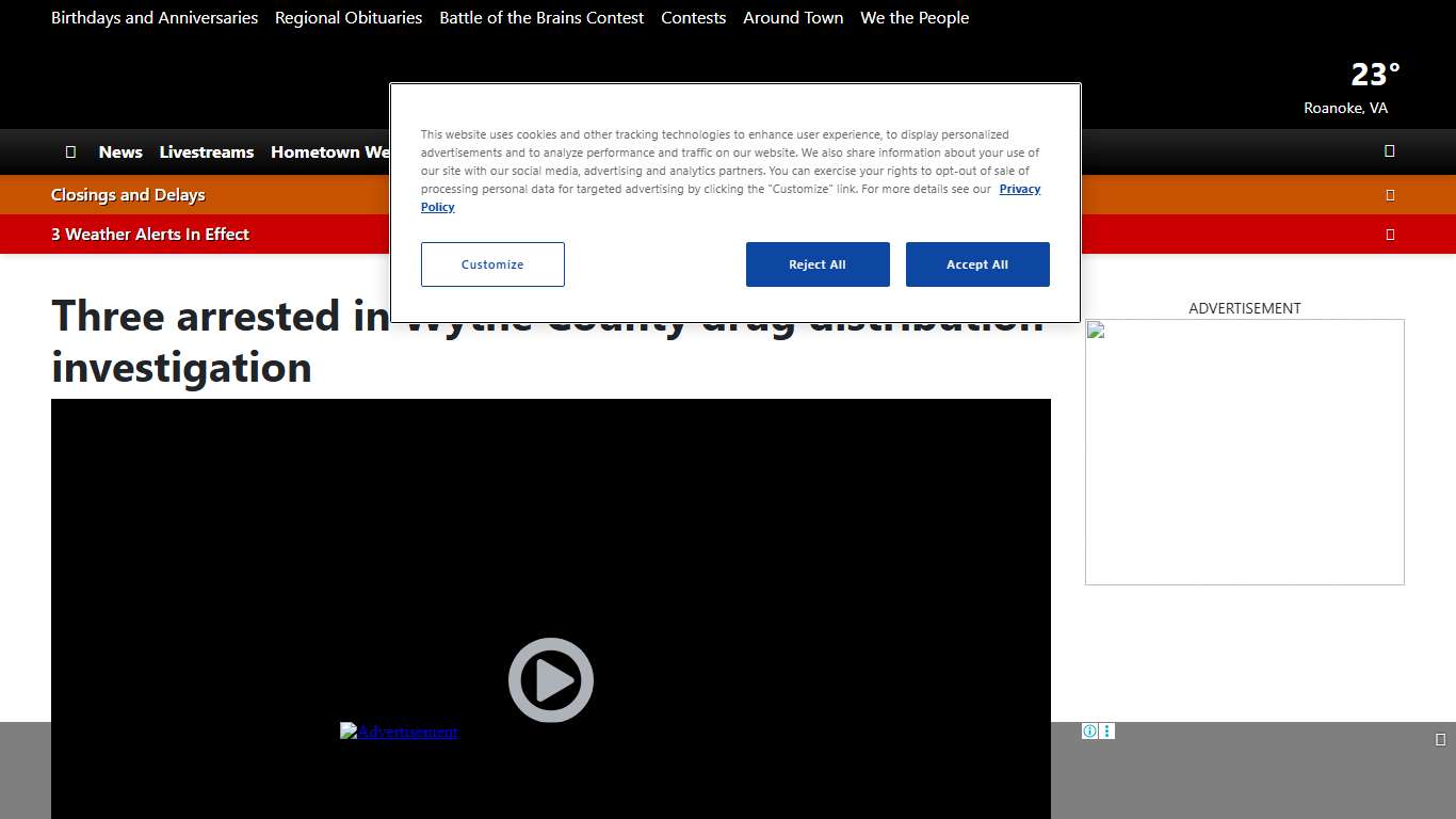 Three arrested in Wythe County drug distribution investigation